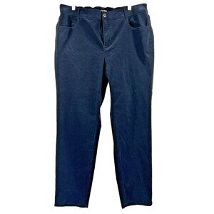 J Jill Corduroy Womens Pants Size 18 Dark Navy Blue Brushed Cotton Blend Stretch